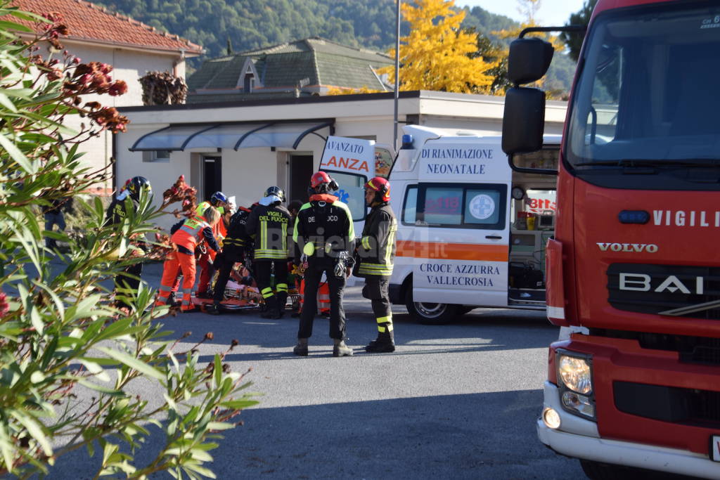 Persona caduta in campagna in località gandin