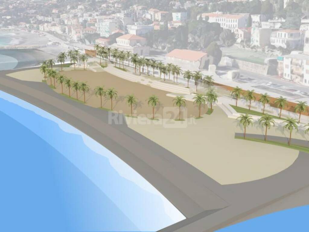 rendering piazzale al mare ospedaletti