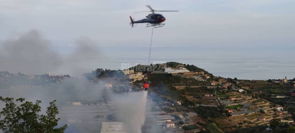 incendio verezzo elicottero