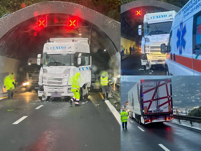 camporosso tamponamento tir autostrada