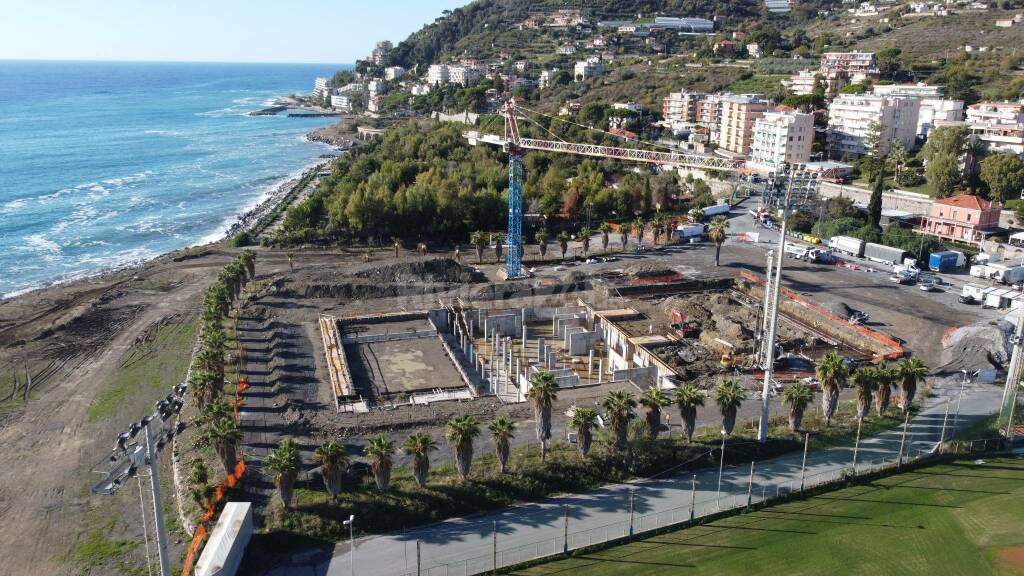 cantiere palasport lavori sanremo drone