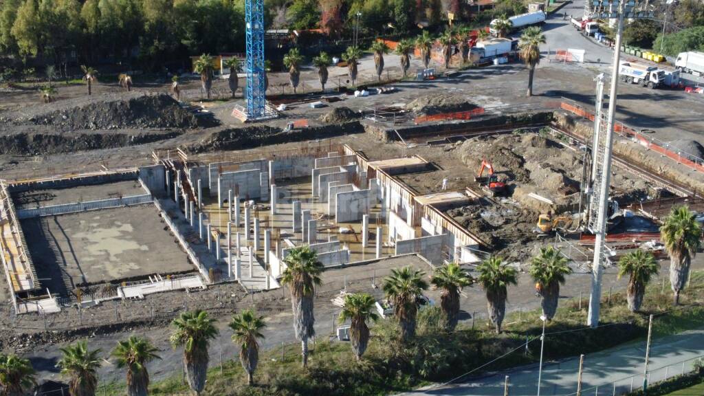 cantiere palasport lavori sanremo drone