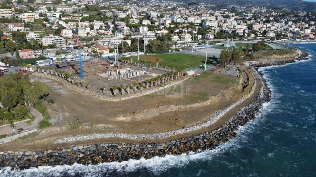 cantiere palasport lavori sanremo drone