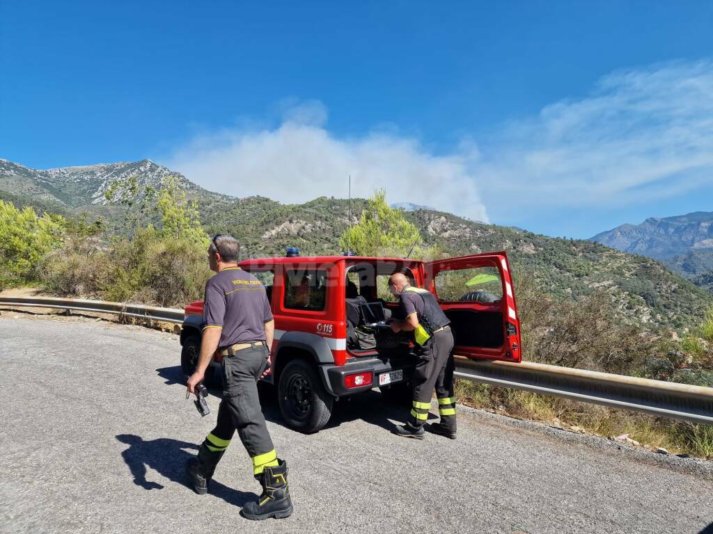 Riviera24- incendio Olivetta San Michele