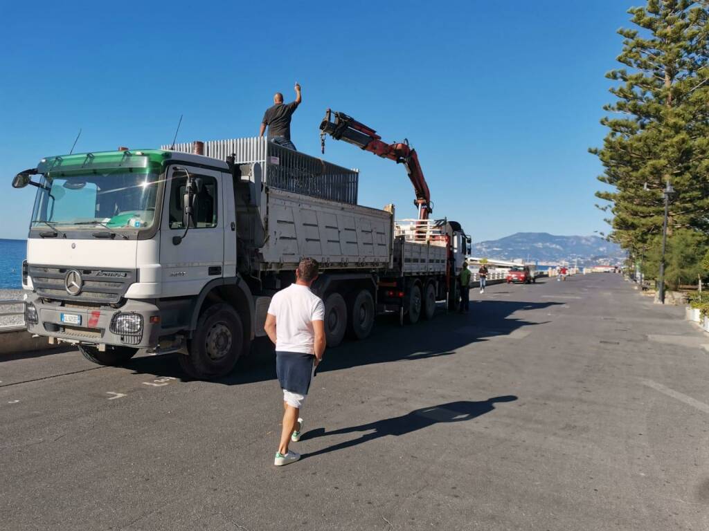 inizio lavori lungomare argentina