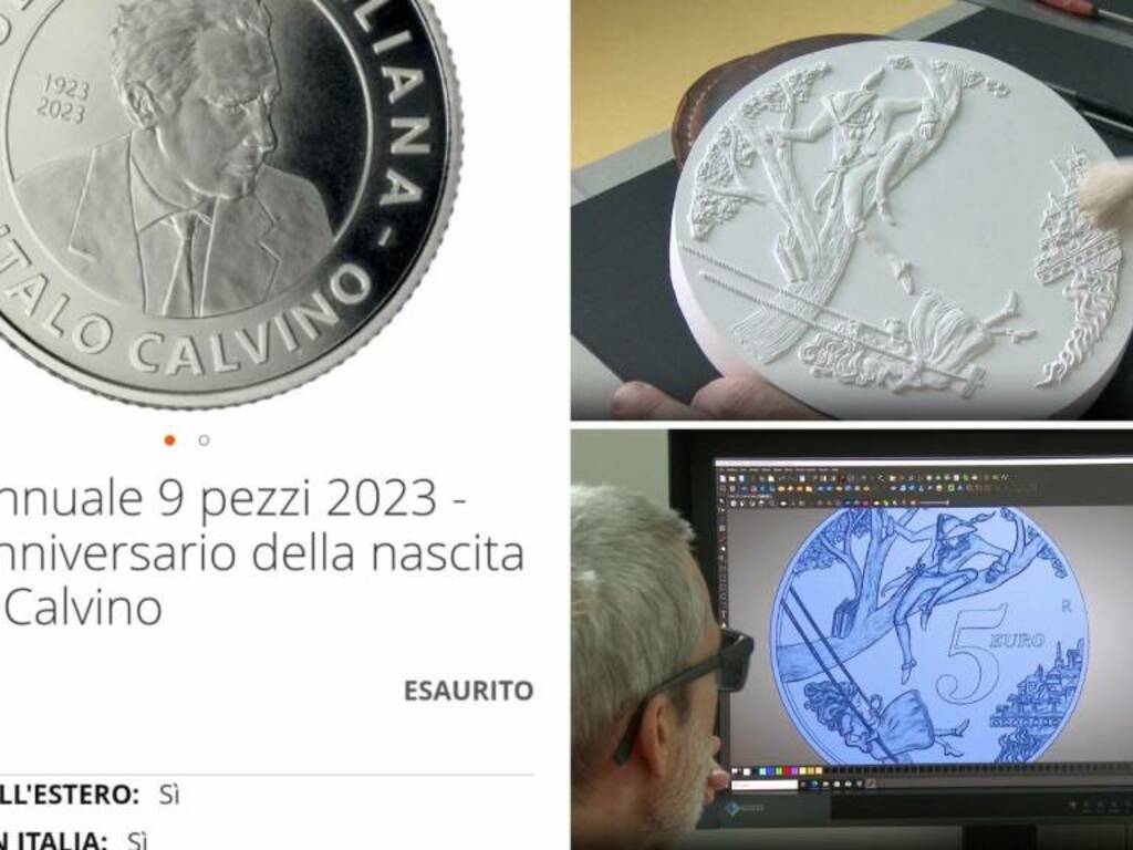 Serie euro con 5 euro AG - Italo Calvino - Italia - 2023 - 9