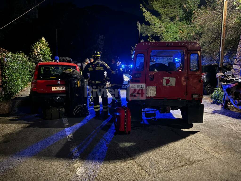 Vigili del fuoco polizia notte Ventimiglia 