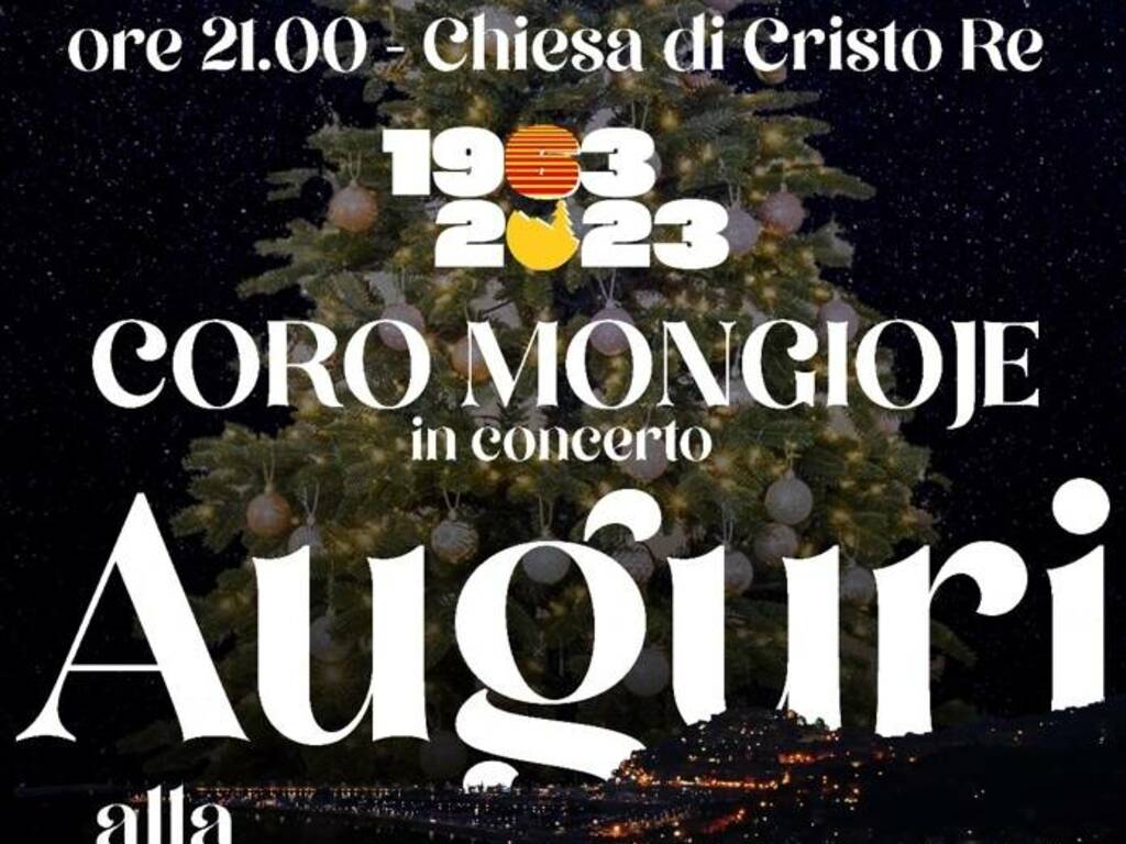 Il Coro Mongioje in concerto ad Auguri alla Città