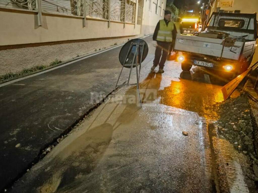 Rottura acquedotto Sanremo 