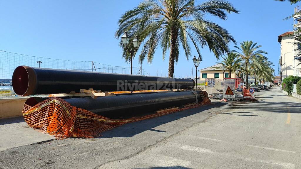 Lavori spiagge Sanremo Arenella