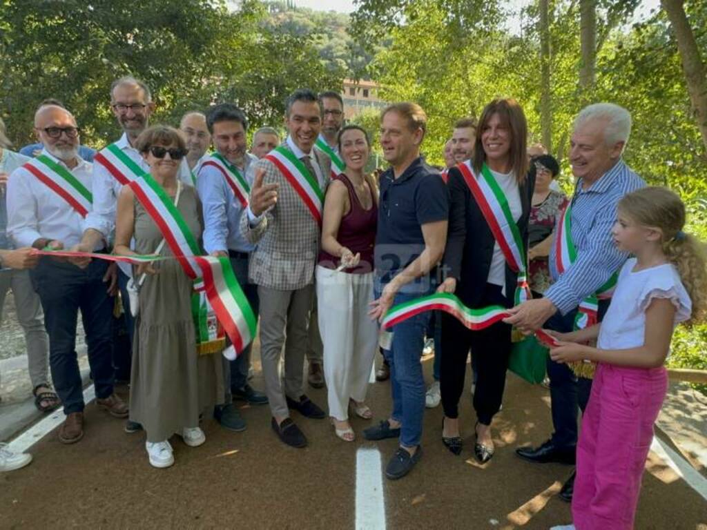 Chiusavecchia, inaugurato il primo tratto della pista ciclabile