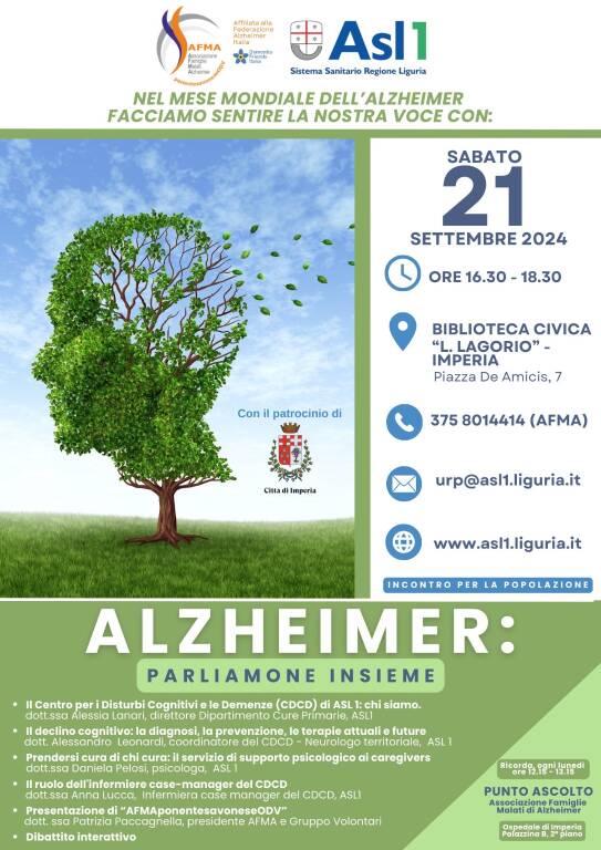 Alzheimer, parliamone insieme