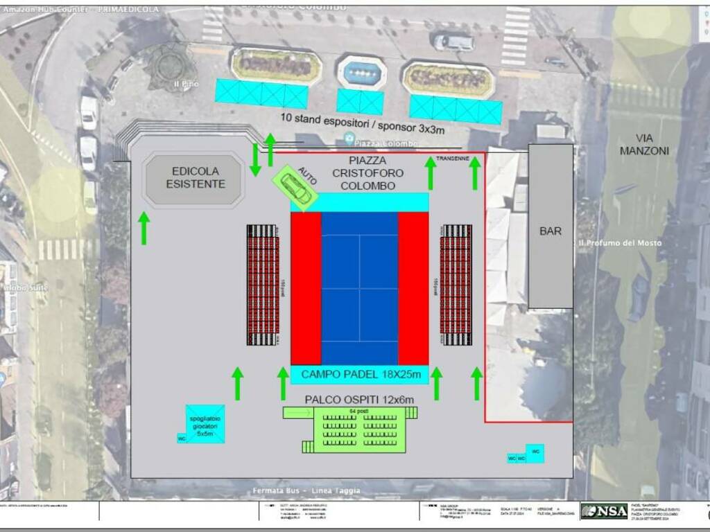 Piazza Colombo Sanremo padel tour 2024